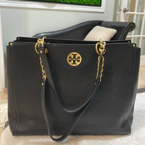 Tory Burch Everly Leather Tote - Picture 8 of 14
